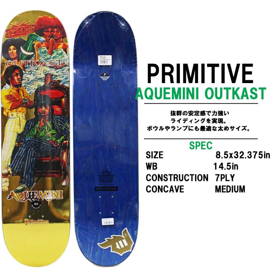 プリミティブ スケボー デッキ 8.5インチ Primitive Aquemini Outkast Deck スケートボード アクエミニ アウトキャスト コラボ 板 | PRIMITIVE | 01
