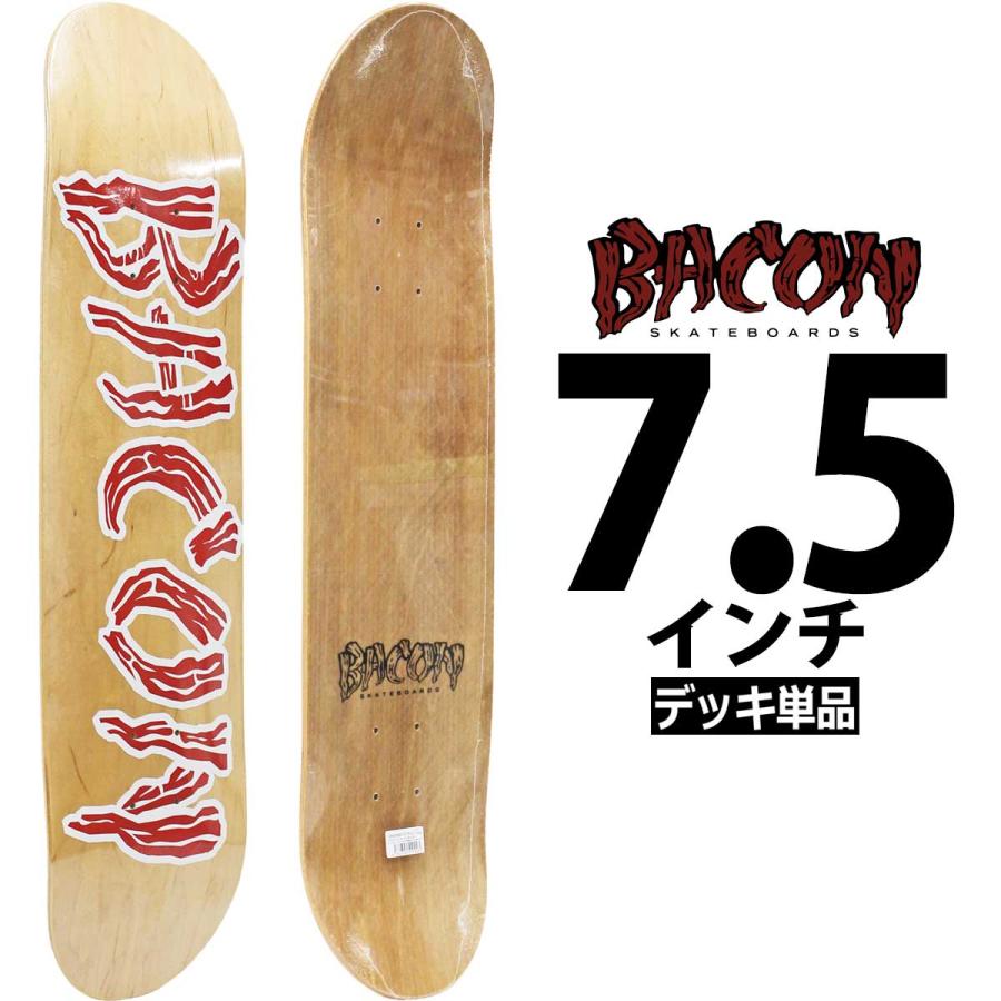 ベーコン スケボー デッキ 7.5x30.75インチ Bacon OG Logo Fiber Grass 7PLY Deck スケートボード ロゴ カナディアンメイプル 強い 弾く 高耐久 | ブランド登録なし