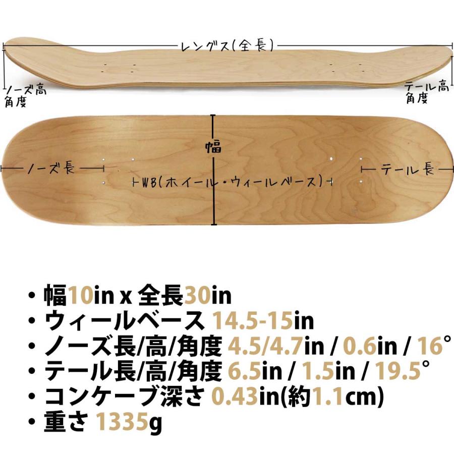 アーバー スケボー デッキ 10.0インチ Arbor Pro Pelka Deathcard Shaped Deck スケートボード エースペルカ プロモデル 板 | Arbor | 07