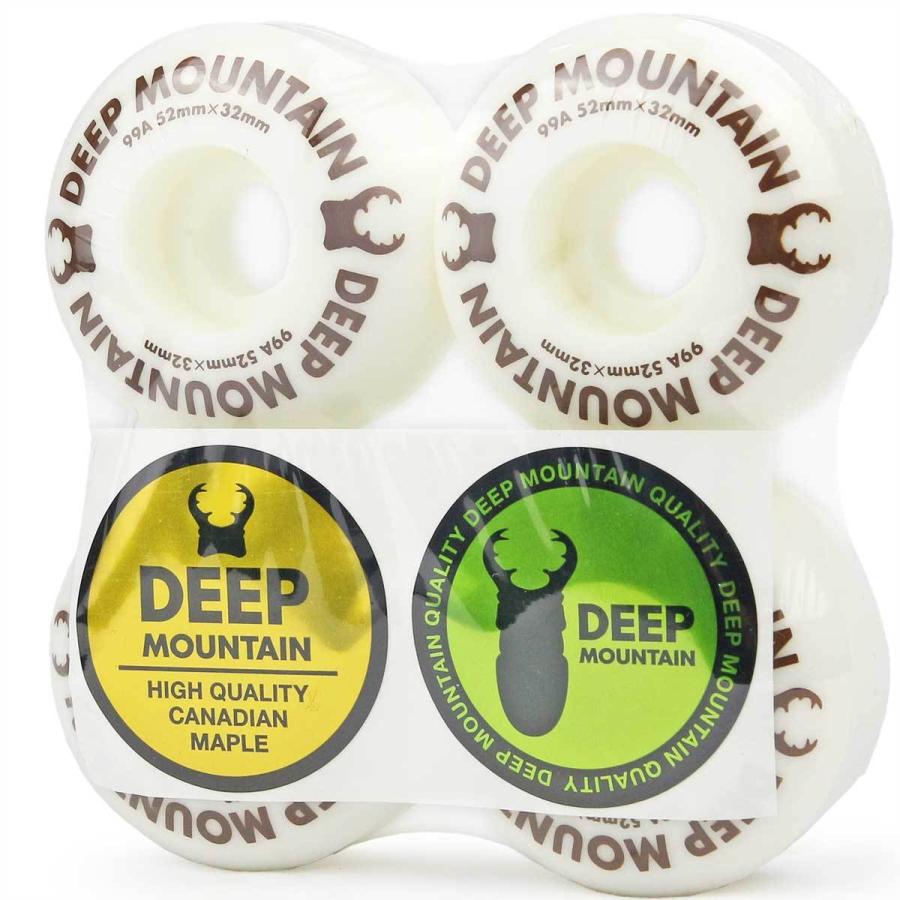 ディープマウンテン 52mm 99A スケボー ハード ウィール DEEP MOUNTAIN Hard Wheels White Black スケートボード ハードウィール タイヤ ブランド 白 黒 | サーパス | 01