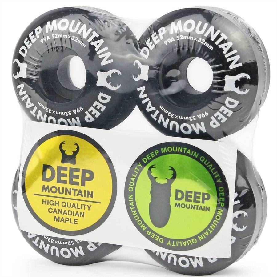 ディープマウンテン 52mm 99A スケボー ハード ウィール DEEP MOUNTAIN Hard Wheels White Black スケートボード ハードウィール タイヤ ブランド 白 黒 | サーパス | 02