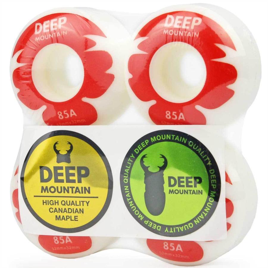 ディープマウンテン 52mm 85A スケボー ソフトウィール ホワイト ブラック DEEP MOUNTAIN Soft Wheels White Black スケートボード タイヤ 白 黒 | サーパス | 01