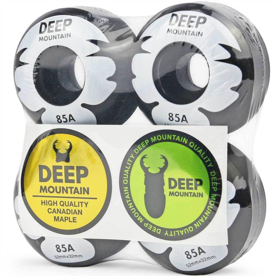 ディープマウンテン 52mm 85A スケボー ソフトウィール ホワイト ブラック DEEP MOUNTAIN Soft Wheels White Black スケートボード タイヤ 白 黒 | サーパス | 02