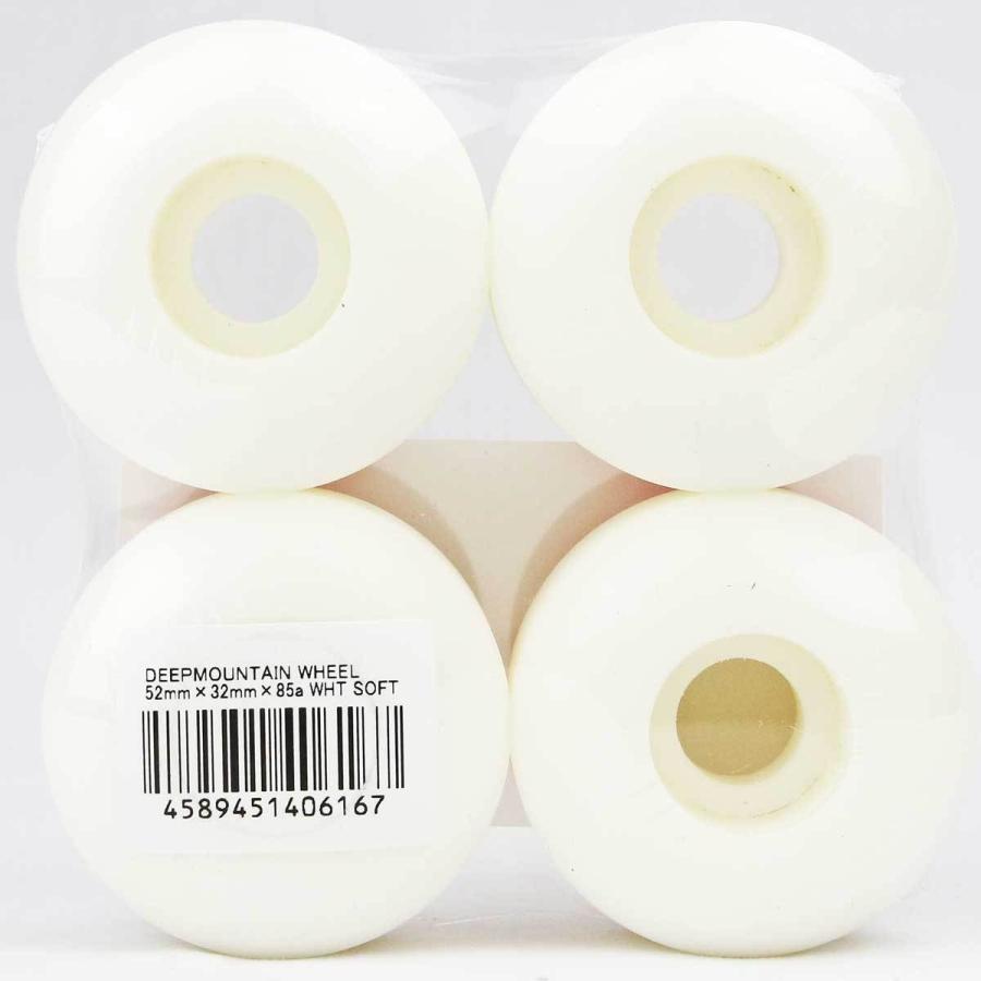 ディープマウンテン 52mm 85A スケボー ソフトウィール ホワイト ブラック DEEP MOUNTAIN Soft Wheels White Black スケートボード タイヤ 白 黒 | サーパス | 03