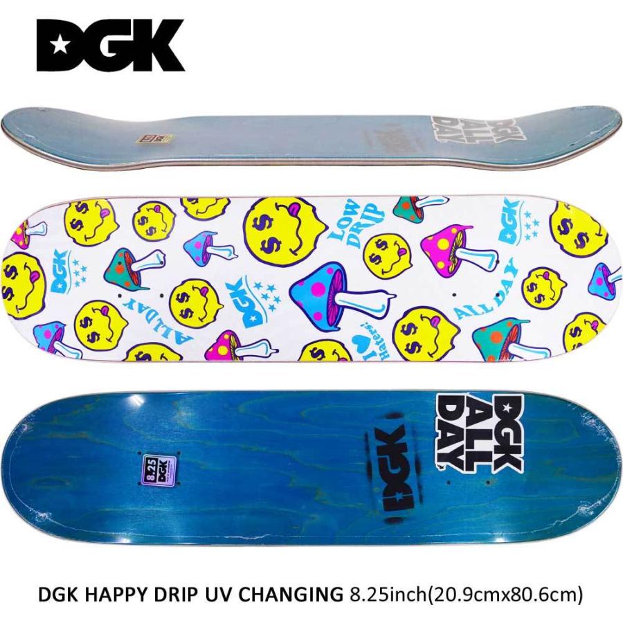DGK 8.25インチ スケボー デッキ Happy Drip UV Changing Skateboard 