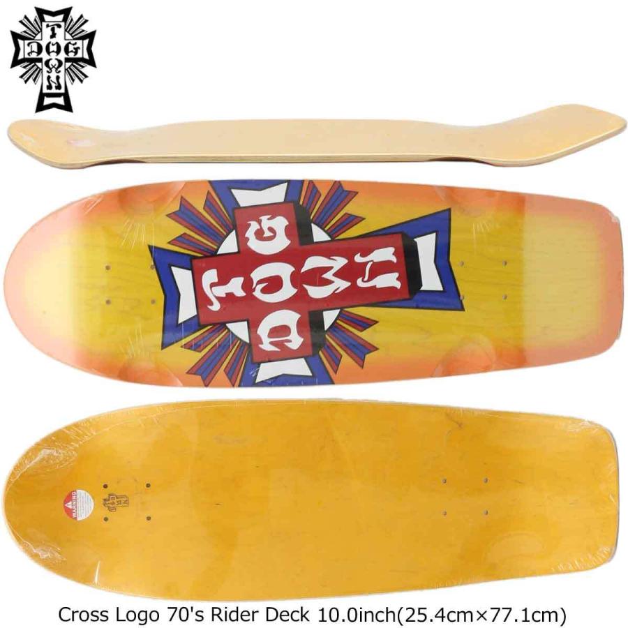 10.0インチ ドッグタウン スケボーデッキ Dod Town Cross Logo 70's Rider Deck スケートボード オールドスクールデッキ クロスロゴ 復刻 人気 ブランド｜cutback2｜02