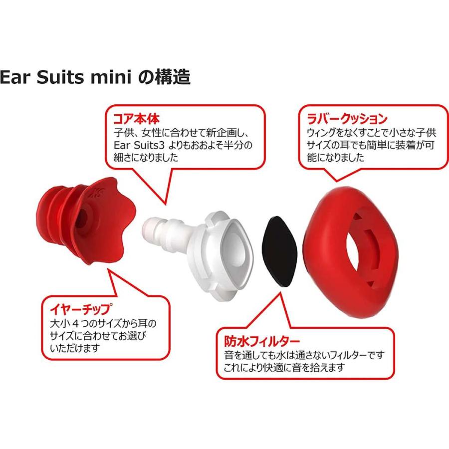 耳栓 ミニイヤースーツ Ear Suits mini 音が聞こえる耳栓 女性 子供 サイズ 水上スポーツのために開発 サーフィン | ブランド登録なし | 03