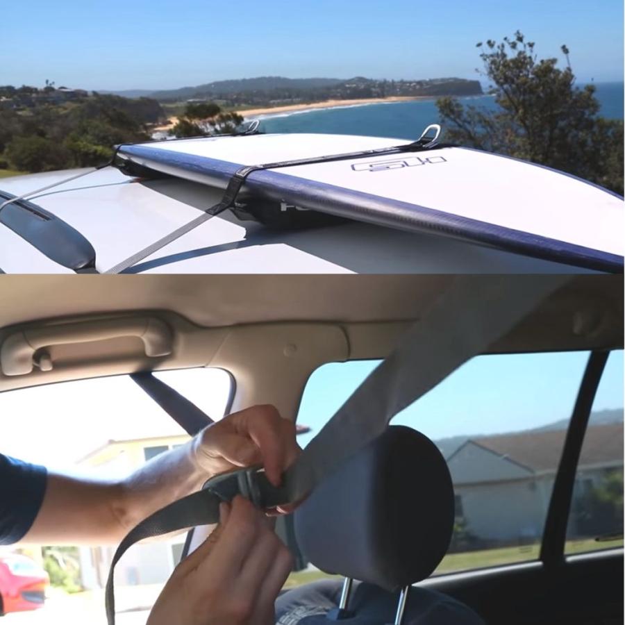 FCS D-RING SINGLE SOFT RACKS 1列 エフシーエス D-ring ロック ソフトラック シングル ソフトキャリアー ソフトラック 簡易サーフボードキャリア カー用品 車載 | ブランド登録なし | 06