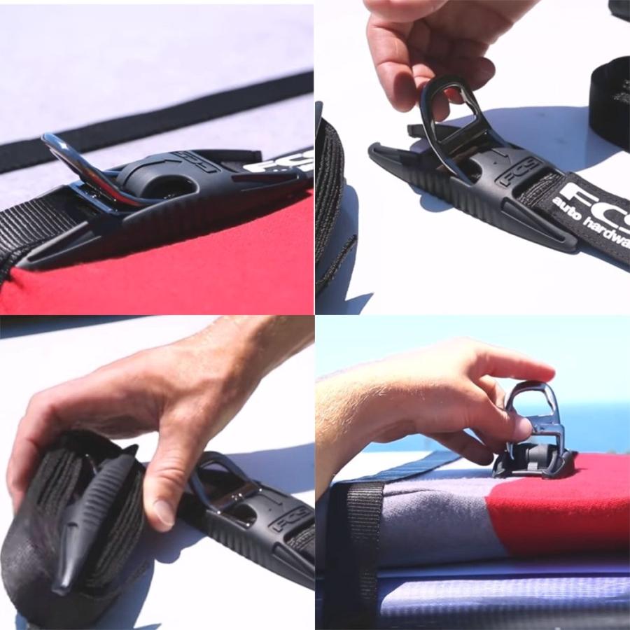 FCS D-RING SINGLE SOFT RACKS 1列 エフシーエス D-ring ロック ソフトラック シングル ソフトキャリアー ソフトラック 簡易サーフボードキャリア カー用品 車載 | ブランド登録なし | 08