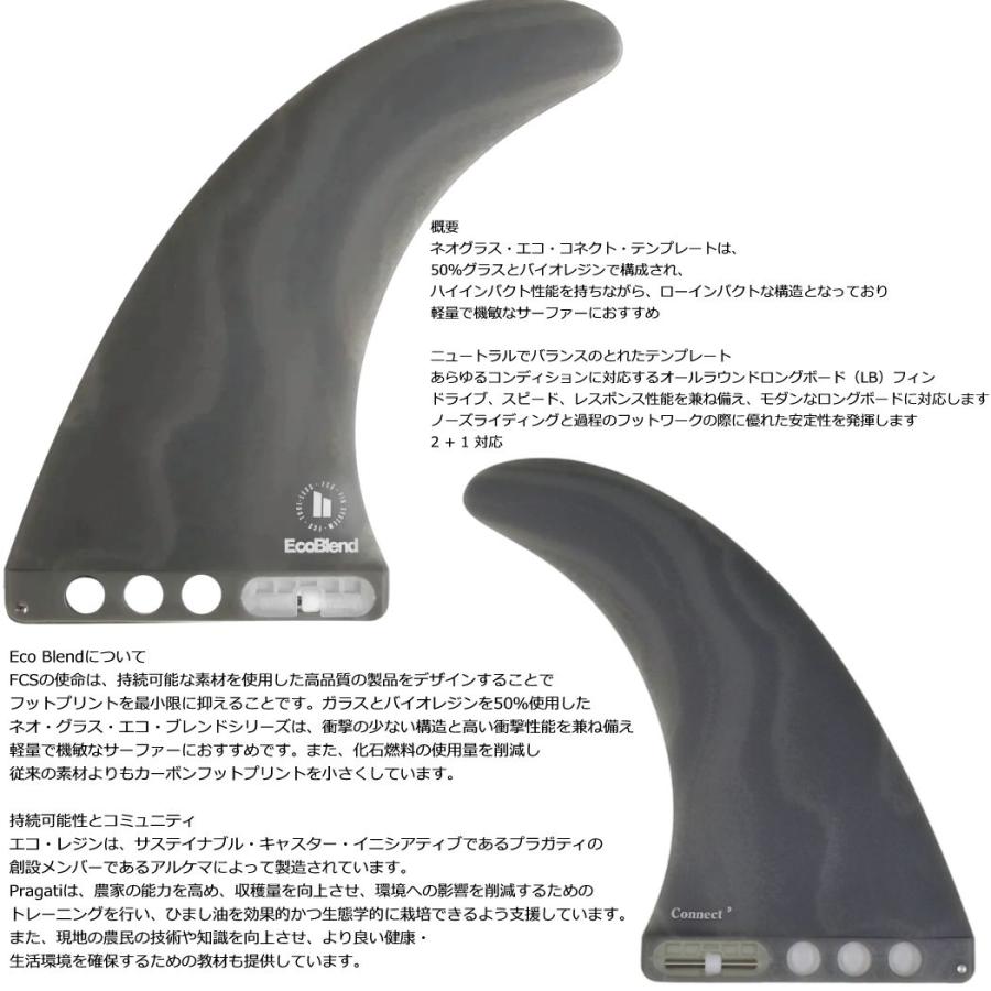 FCS II CONNECT LONGBOARD FIN LB8.0 フィン ロング フィン LB 1枚入り ECO BLEND SMOKE | FCS | 02
