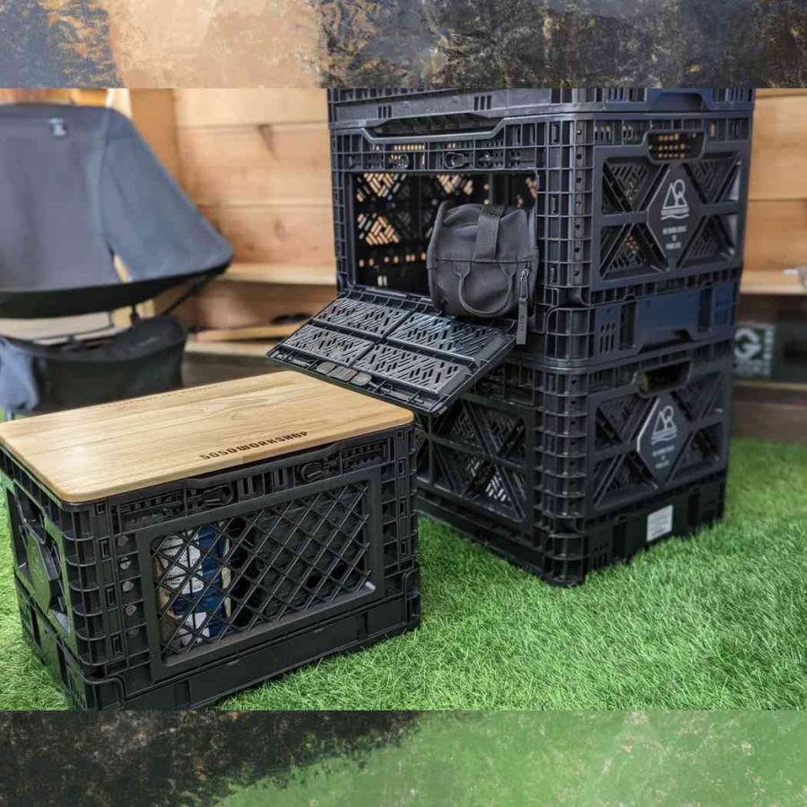 5050workshop SOLID FOLDING CONTAINER 48L 折り畳み式 コンテナ マルチケース テーブル チェア アウトドア キャンプ ボックス 多機能 箱 | 5050WORKSHOP | 11