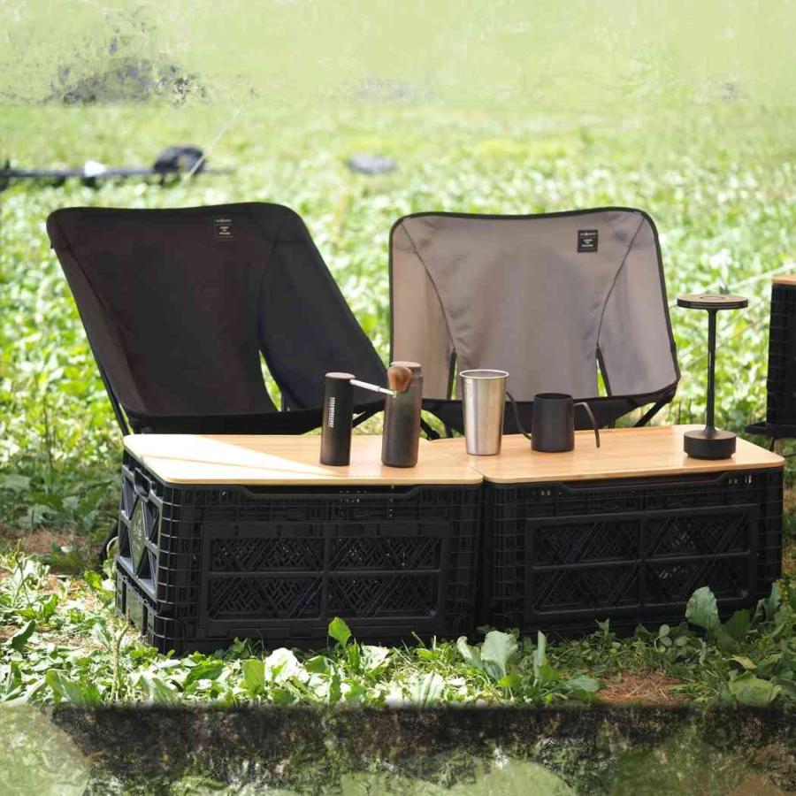 5050workshop SOLID FOLDING CONTAINER 48L 折り畳み式 コンテナ マルチケース テーブル チェア アウトドア キャンプ ボックス 多機能 箱 | 5050WORKSHOP | 16