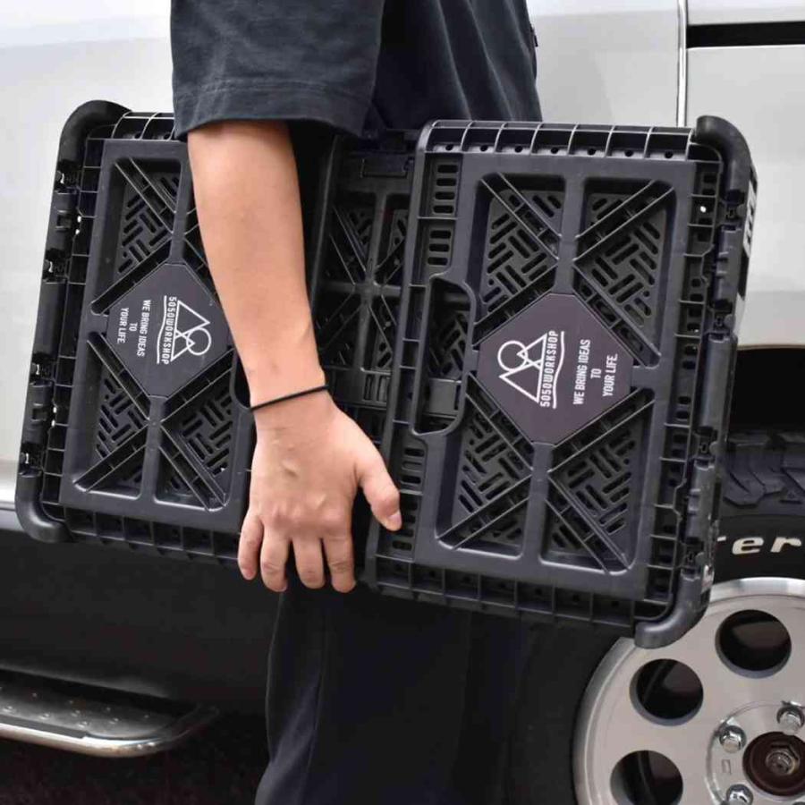 5050workshop SOLID FOLDING CONTAINER 48L 折り畳み式 コンテナ マルチケース テーブル チェア アウトドア キャンプ ボックス 多機能 箱 | 5050WORKSHOP | 05