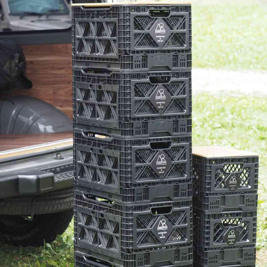 5050workshop SOLID FOLDING CONTAINER 48L 折り畳み式 コンテナ マルチケース テーブル チェア アウトドア キャンプ ボックス 多機能 箱 | 5050WORKSHOP | 07