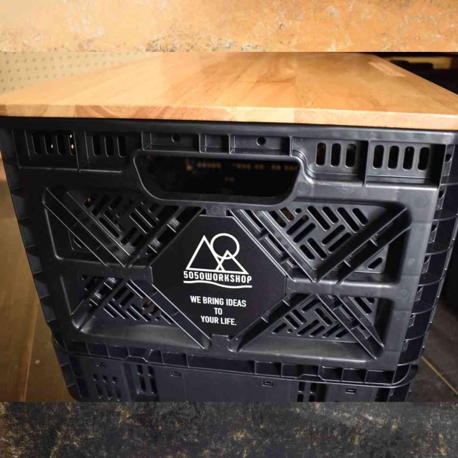 5050workshop SOLID FOLDING CONTAINER 48L 折り畳み式 コンテナ マルチケース テーブル チェア アウトドア キャンプ ボックス 多機能 箱 | 5050WORKSHOP | 08