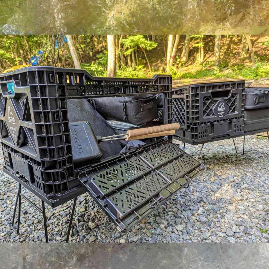 5050workshop SOLID FOLDING CONTAINER 48L 折り畳み式 コンテナ マルチケース テーブル チェア アウトドア キャンプ ボックス 多機能 箱 | 5050WORKSHOP | 09