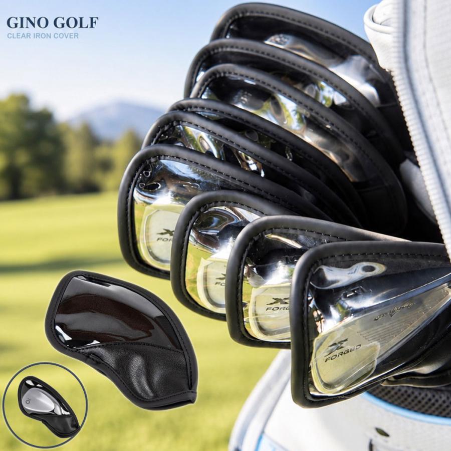 GINO GOLF クリア アイアンカバー 単品 3個セット 6個セット 9個セット 透明 マグネット 開閉 レザー カバー アイアン ヘッドカバー ウェッジカバー クラブカバ | ブランド登録なし