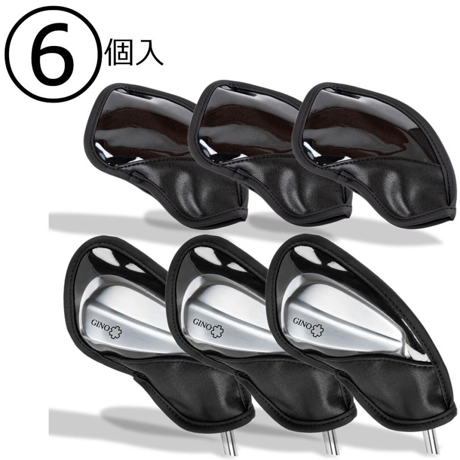 GINO GOLF クリア アイアンカバー 単品 3個セット 6個セット 9個セット 透明 マグネット 開閉 レザー カバー アイアン ヘッドカバー ウェッジカバー クラブカバ | ブランド登録なし | 03