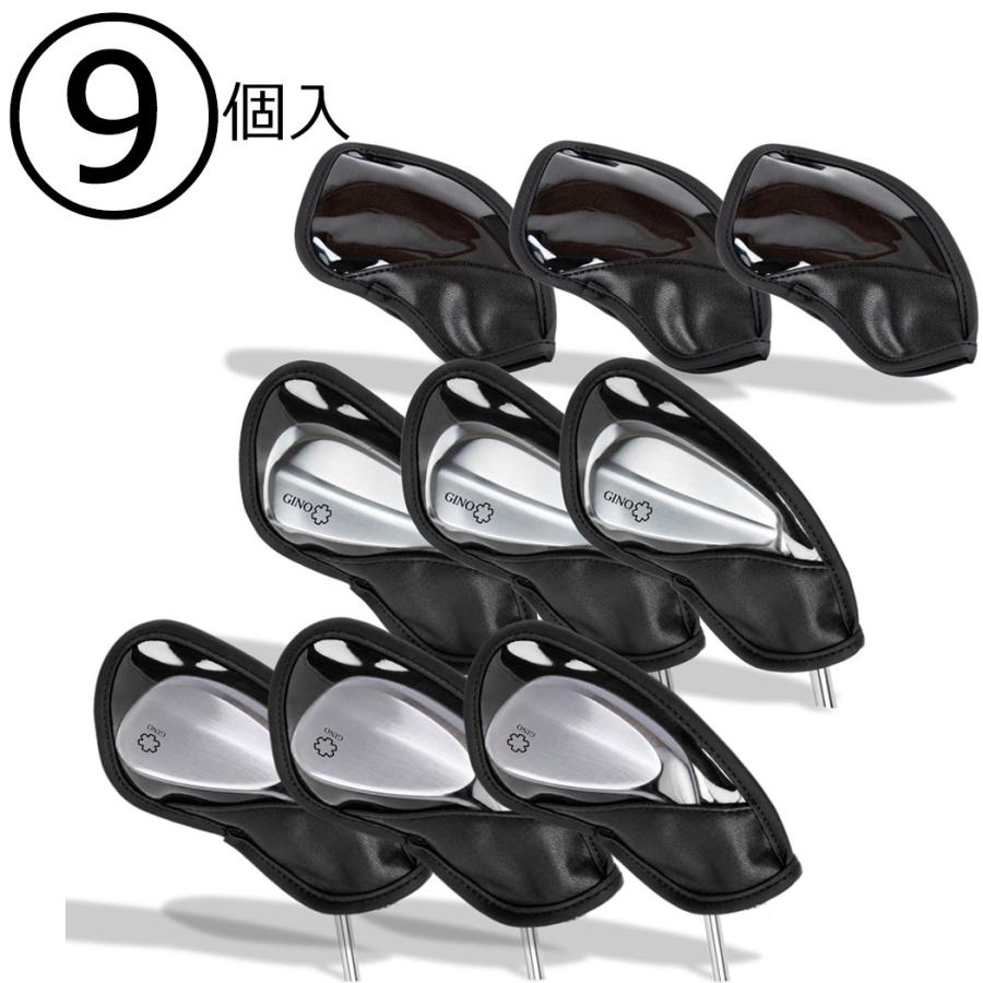 GINO GOLF クリア アイアンカバー 単品 3個セット 6個セット 9個セット 透明 マグネット 開閉 レザー カバー アイアン ヘッドカバー ウェッジカバー クラブカバ | ブランド登録なし | 04