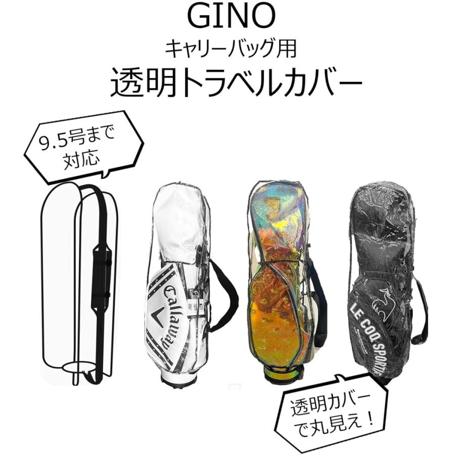 GINO ゴルフ スケルトン ゴルフキャディバッグ ケース トラベルカバー