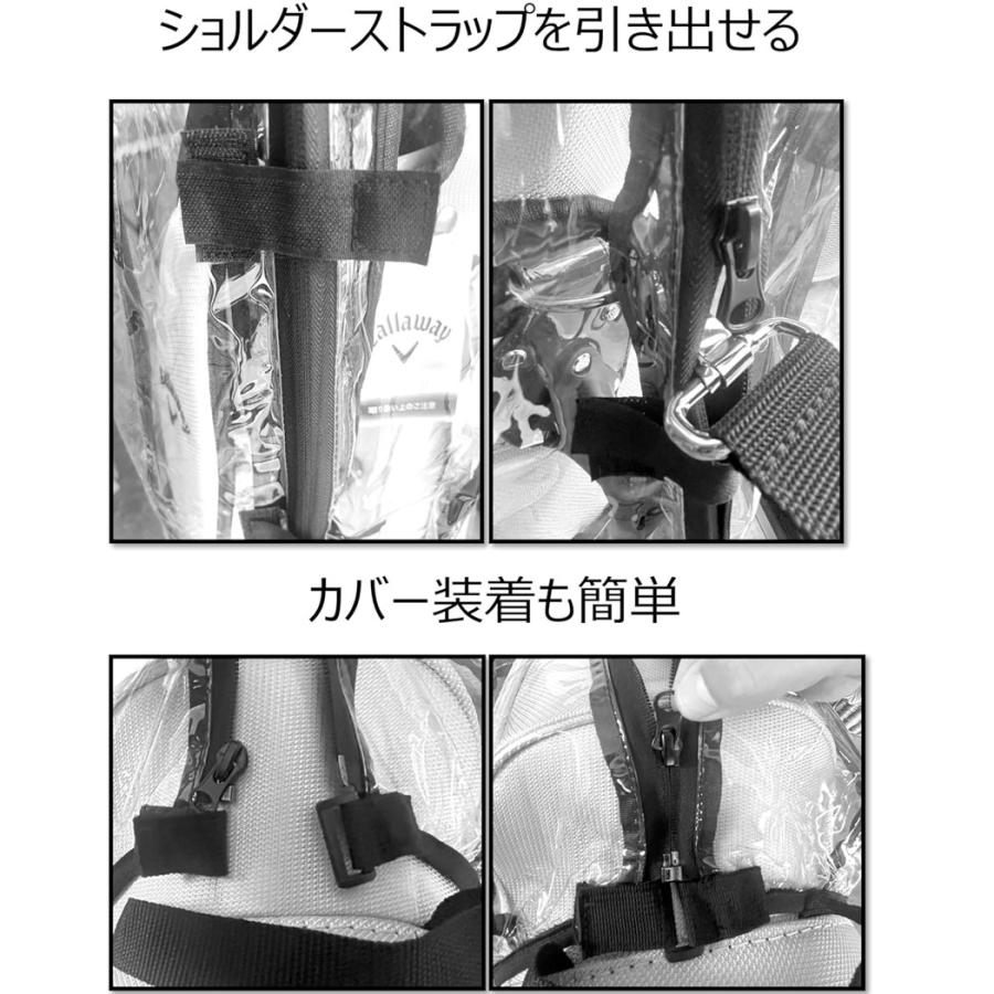 GINO ゴルフ スケルトン ゴルフキャディバッグ ケース トラベルカバー