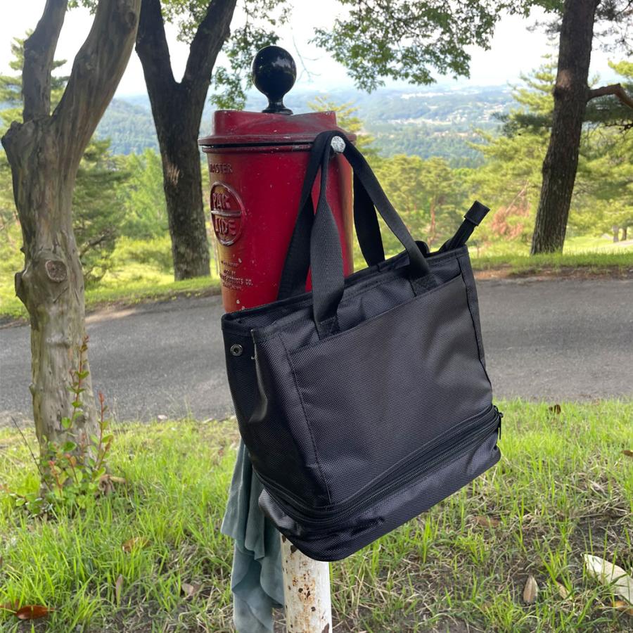 GINO ゴルフ ラウンドトートバッグ 取り外し保冷庫 2段 Black/黒 Grey/グレー ラウンドポーチ カートバッグ ゴルフバッグ レディース メンズ | ブランド登録なし | 14