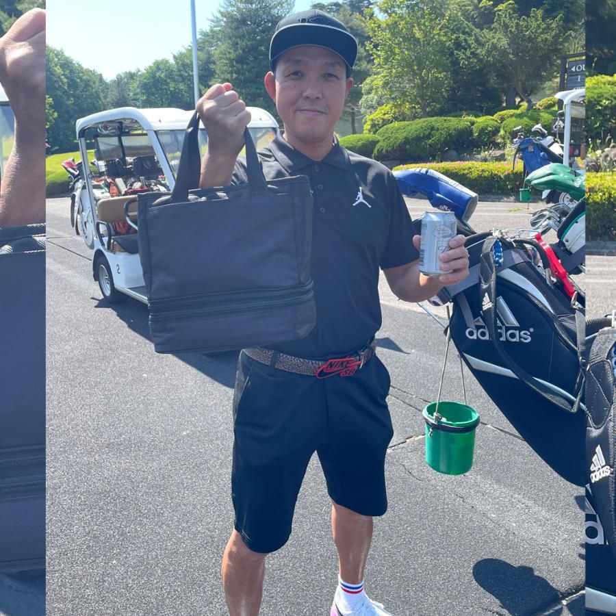 GINO ゴルフ ラウンドトートバッグ 取り外し保冷庫 2段 Black/黒 Grey/グレー ラウンドポーチ カートバッグ ゴルフバッグ レディース メンズ | ブランド登録なし | 09