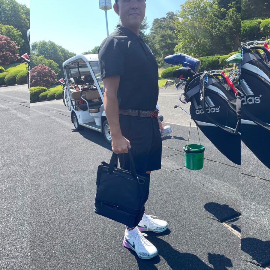 GINO ゴルフ ラウンドトートバッグ 取り外し保冷庫 2段 Black/黒 Grey/グレー ラウンドポーチ カートバッグ ゴルフバッグ レディース メンズ | ブランド登録なし | 10