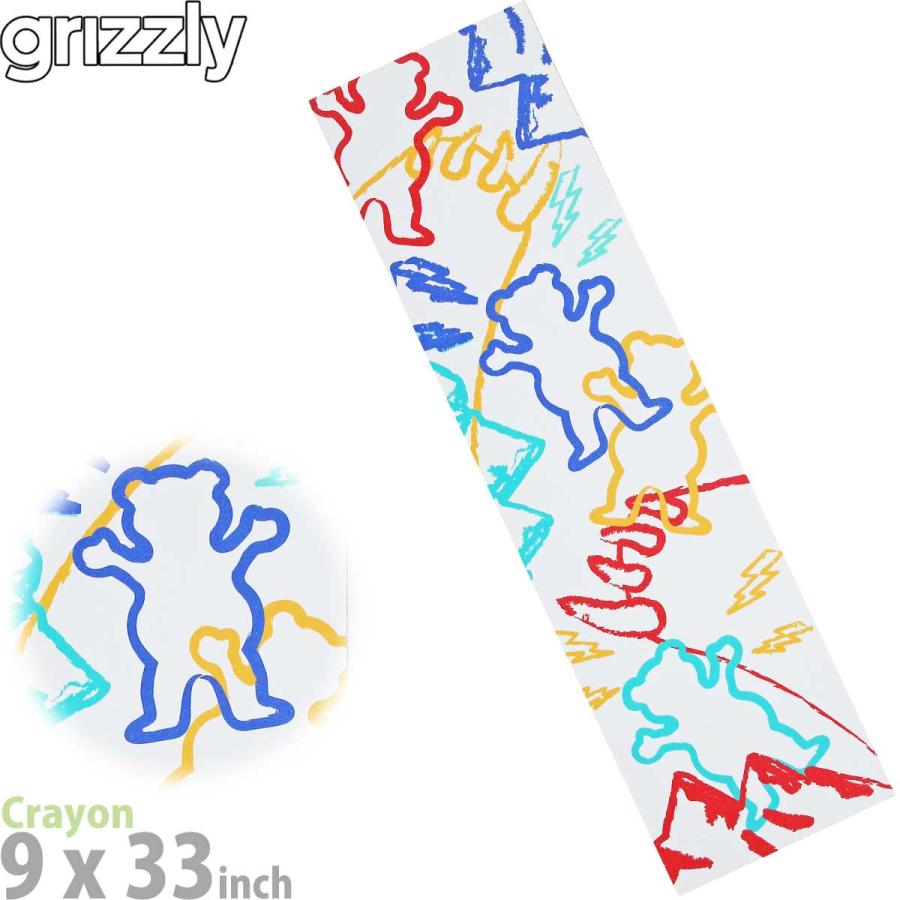 GRIZZLY（グリズリー） スケボー デッキテープ Grizzly Crayon White