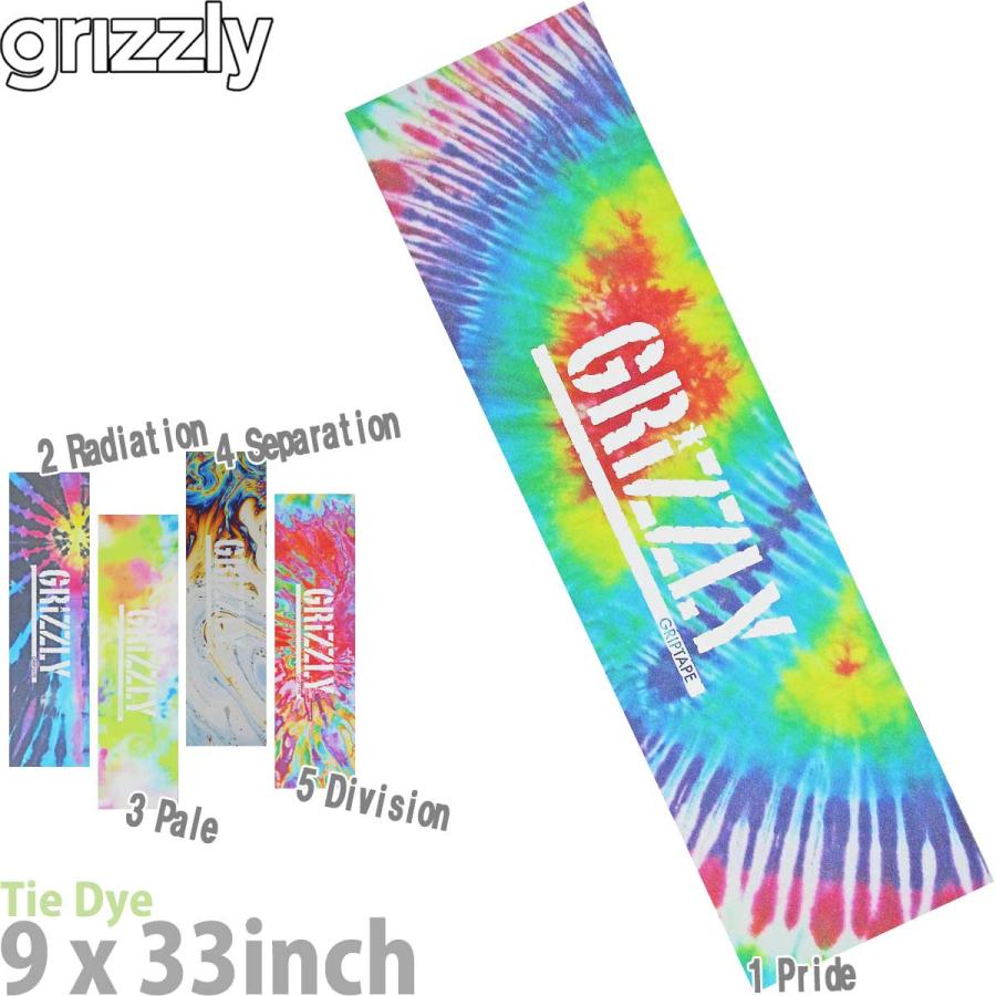 GRIZZLY タイダイ コンプリートスケートボード GRIZZLY カラフル