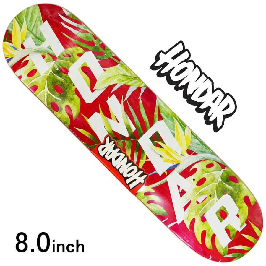ホンダー 8.0 インチ スケボー デッキ スケートボード HONDAR Skateboards Tropical Red スケボー女子 人気ブランド  おすすめ :hondar-128:スケートボード専門店カットバック - 通販 - Yahoo!ショッピング