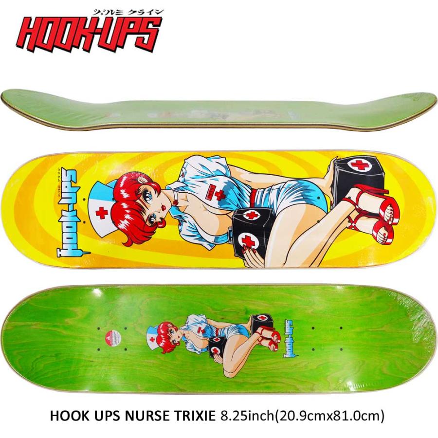 Hook Ups 8.25インチ スケボー デッキ フックアップス スケートボード Nurse Trixie Skateboards Deck 板 人気 ブランド アニメ 女子｜cutback2｜02