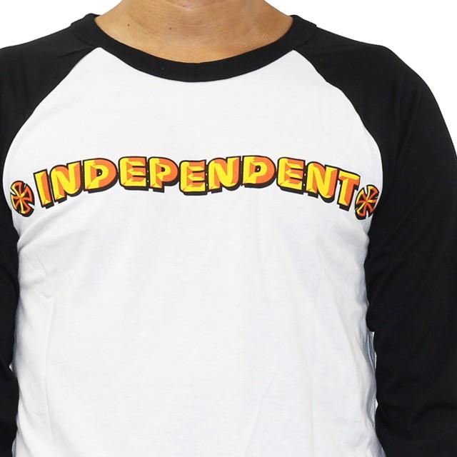 Independent インディペンデントラグラン七分袖Tシャツ 白/黒 M INDEPENDENT TRUCK COMPNY INDEPENDENT インディペンデント インディー
