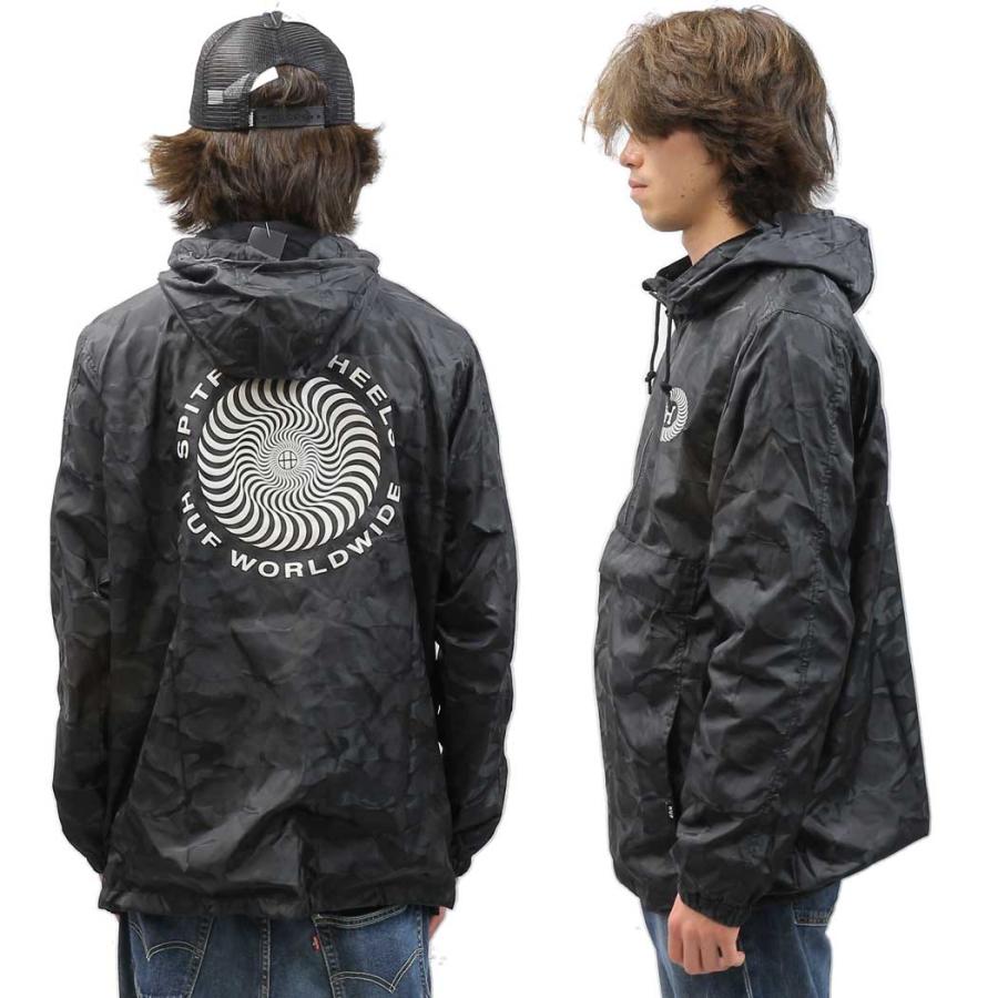 HUF（ハフ） × Spitfire SPTIFIRE Packable Anorak Half Zip Hooded