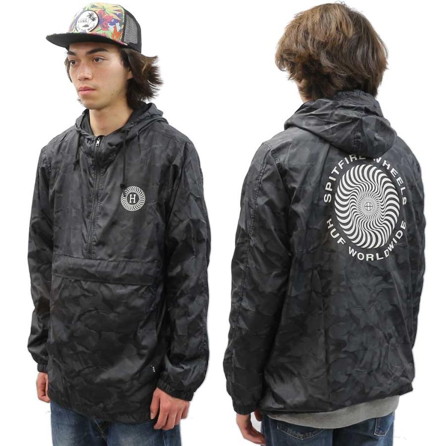 HUF（ハフ） × Spitfire SPTIFIRE Packable Anorak Half Zip Hooded
