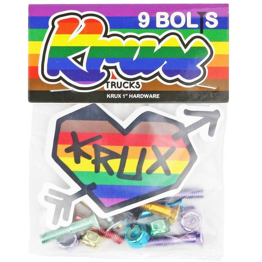 クラックス 1インチ スケボー パーツ ボルト ナット レインボー スケートボード ハードウェア Krux Parts Phillips Hardware Rainbow Bolts Nuts ネジ ビス | ブランド登録なし | 01