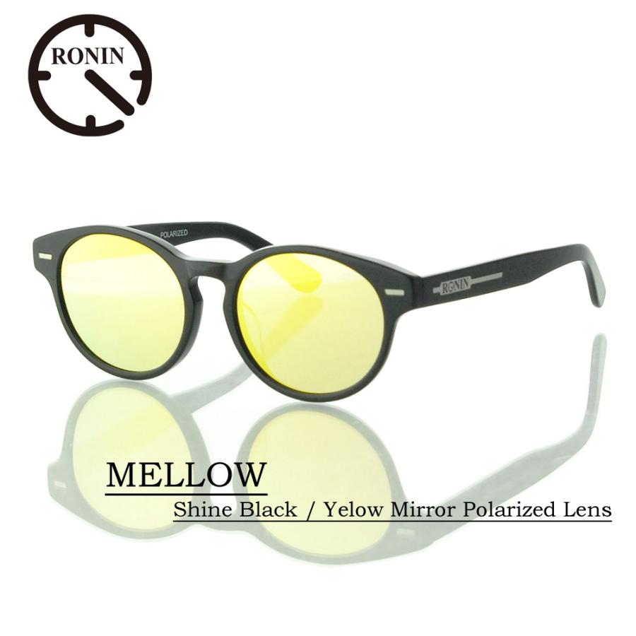 ロニン サングラス メロウ Ronin Eyewear MELLOW Yelow Mirror Polarized Lens Shine Black Flame UVカット 偏光レンズ 人気 かっこいい ブランド | ブランド登録なし