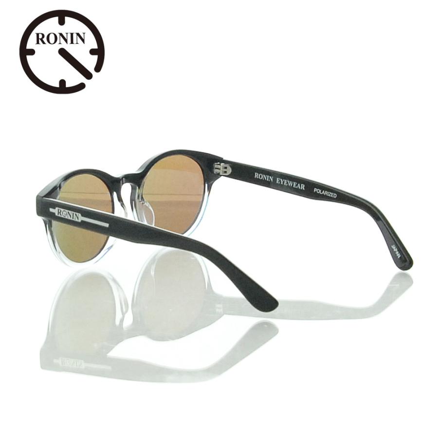 ロニン サングラス メロウ Ronin Eyewear MELLOW Blue Mirror Polarized Lens Black Clear Two tone Flame UVカット 偏光レンズ 人気 かっこいい ブランド | ブランド登録なし | 01