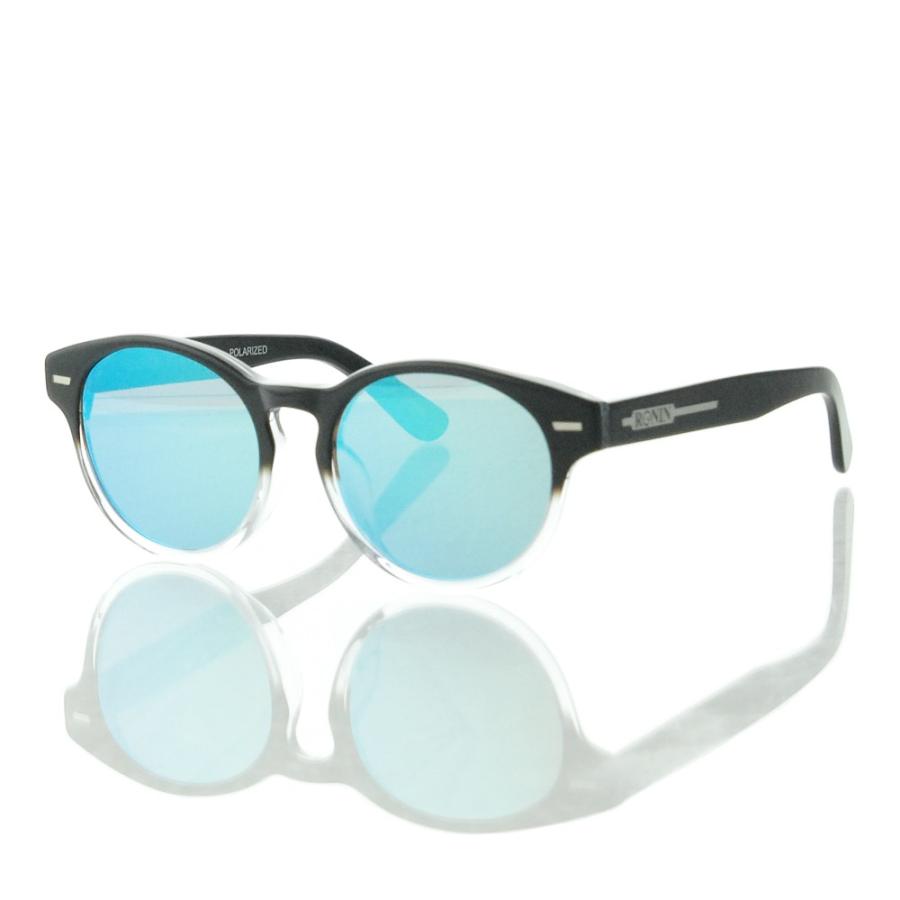 ロニン サングラス メロウ Ronin Eyewear MELLOW Blue Mirror Polarized Lens Black Clear Two tone Flame UVカット 偏光レンズ 人気 かっこいい ブランド | ブランド登録なし | 02