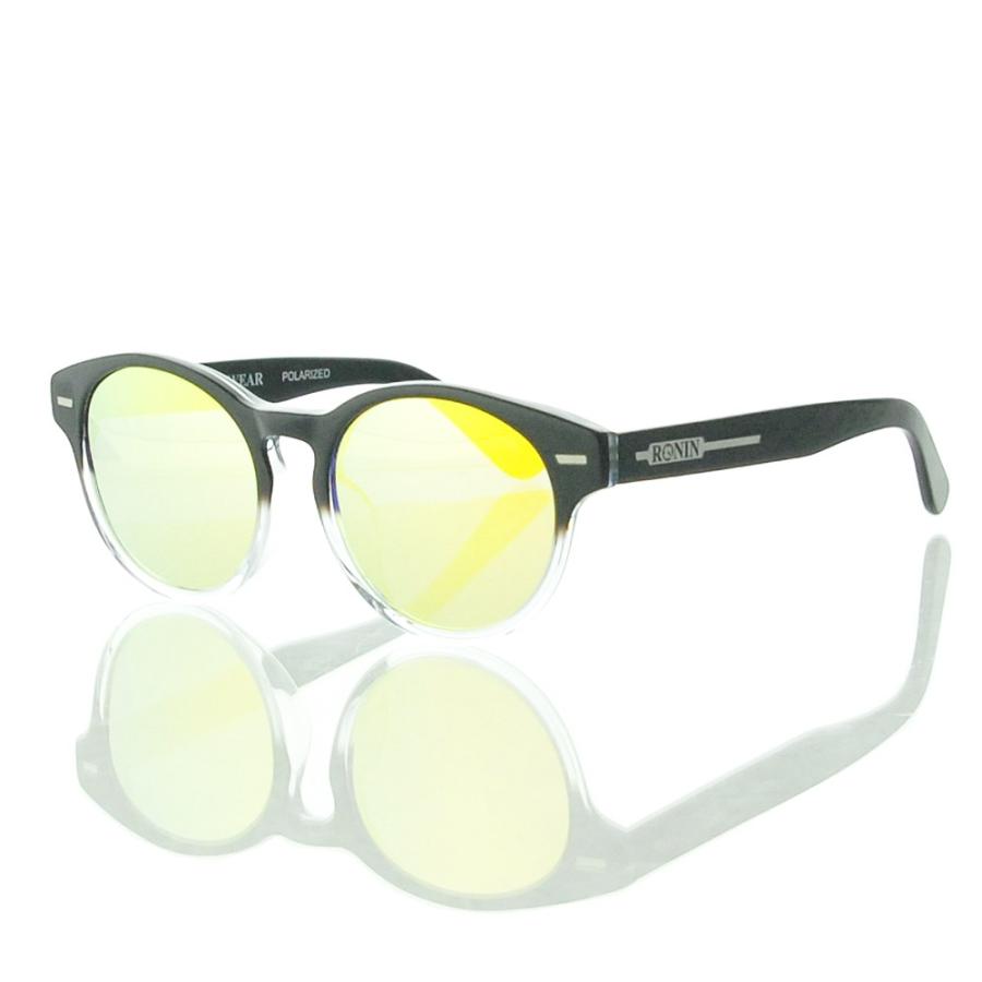ロニン サングラス メロウ Ronin Eyewear MELLOW Yelow Mirror Polarized Lens Black Clear Two tone Flame UVカット 偏光レンズ 人気 かっこいい ブランド | ブランド登録なし | 02