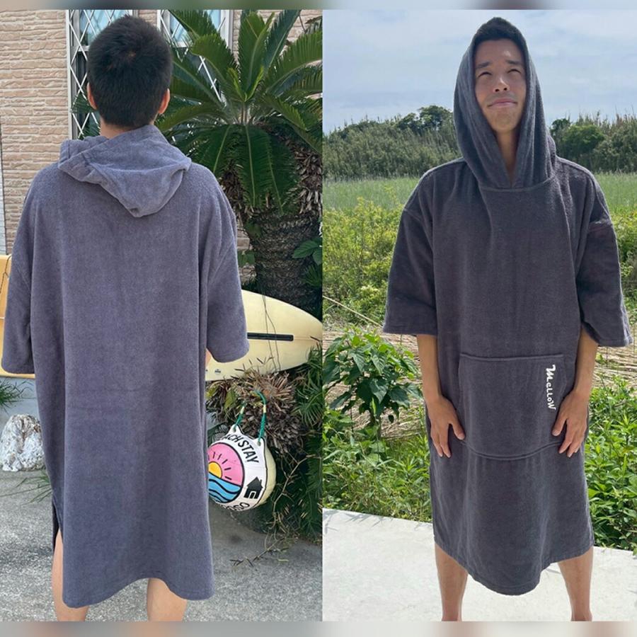 Mellow メロー コットンポンチョ お着替えポンチョ Cotton Poncho サーフィン 大人 男性 女性 フリーサイズ 男女兼用 | ブランド登録なし | 01
