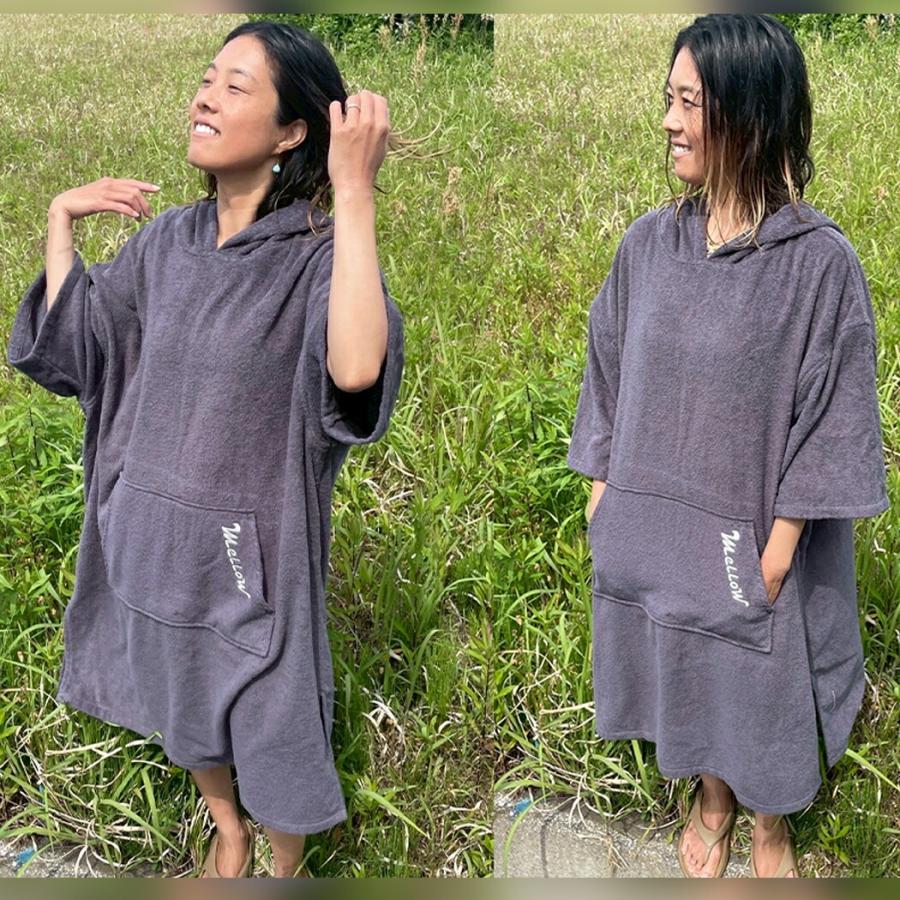 Mellow メロー コットンポンチョ お着替えポンチョ Cotton Poncho サーフィン 大人 男性 女性 フリーサイズ 男女兼用 | ブランド登録なし | 02