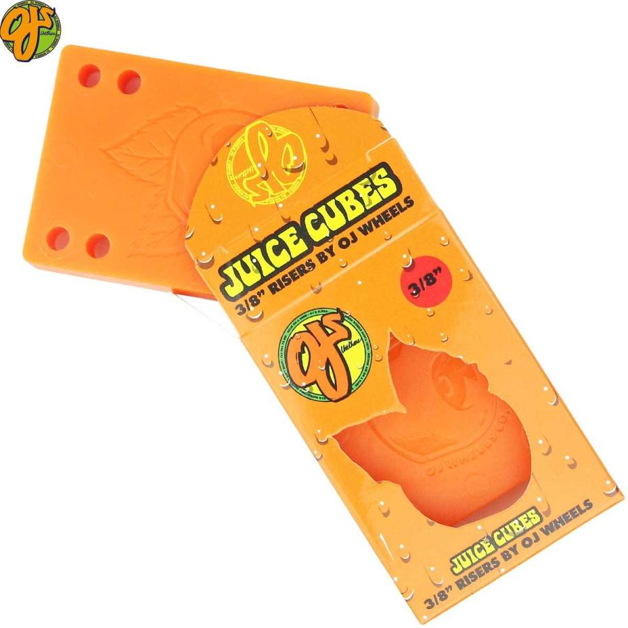 OJ 3/8 スケボー パーツ ライザーパッド オージェイ ジュースキューブ オレンジ OJ Skateboard Juice Cubes Risers Orange スケートボード | SANTA CRUZ