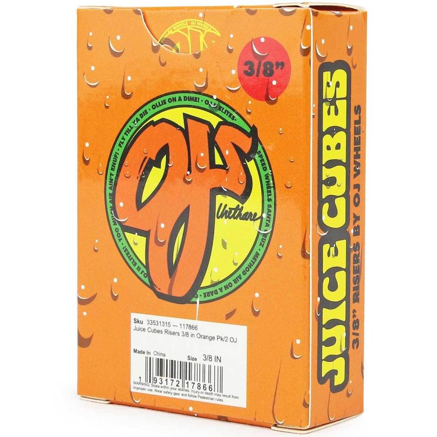 OJ 3/8 スケボー パーツ ライザーパッド オージェイ ジュースキューブ オレンジ OJ Skateboard Juice Cubes Risers Orange スケートボード | SANTA CRUZ | 02