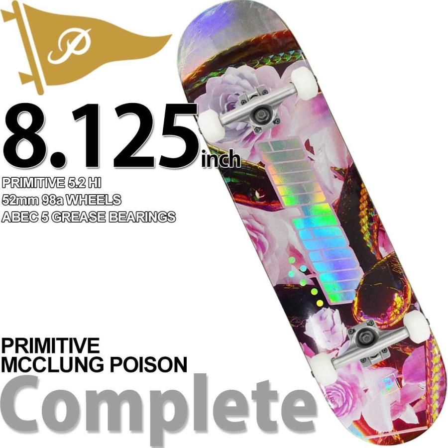 プリミティブ 8.125インチ スケボー コンプリート 完成品 Primitive Pro Mcclung Skateboards マクラング ポイズン 新着 大きい割引 ブランド 女子 スケートボード Poison