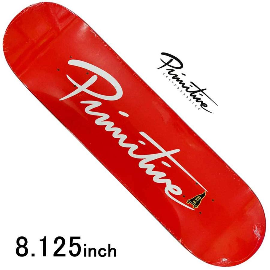 スケボーデッキ 8 125 インチ プリミティブ スケートボード Primitive Nuevo Script レッド スケボー デッキ チームモデル Primi 106 スケートボード専門店カットバック 通販 Yahoo ショッピング