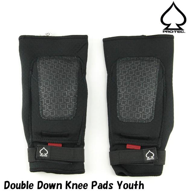 PRO-TEC プロテック Double Down Knee Pads Youth スケートボード スケボー パッド プロテクター 防具 | PROTEC（車、バイク）