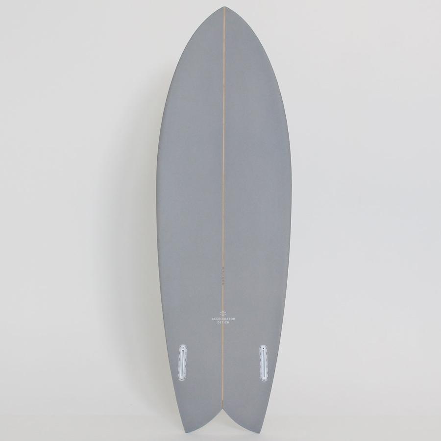 The Accelerator Design PU 5'8" TWIN Gray 2FIN Future type アクセルレーター レトロフィッシュテール サーフボード  デッキコンケーブ フューチャーフィンタ | ブランド登録なし | 02