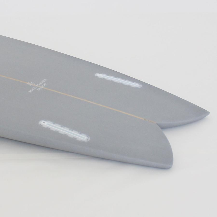 The Accelerator Design PU 5'8" TWIN Gray 2FIN Future type アクセルレーター レトロフィッシュテール サーフボード  デッキコンケーブ フューチャーフィンタ | ブランド登録なし | 07