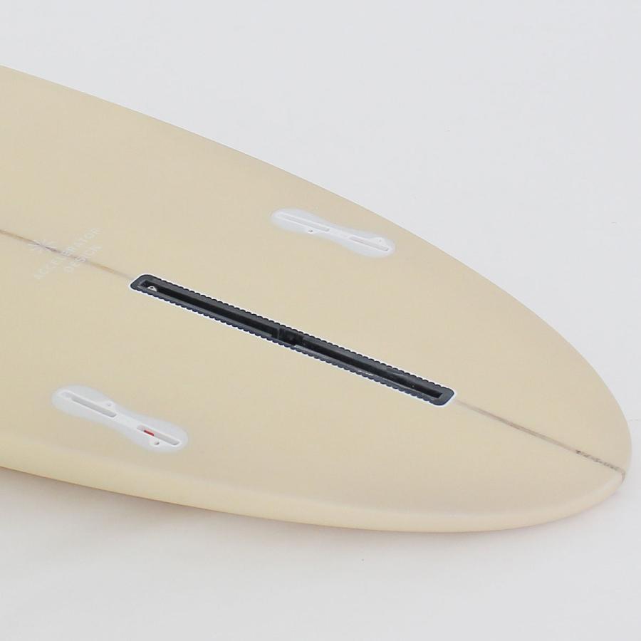 The Accelerator Design PU 6'3"  Twin Plus ベージュ シングルボックス FCS2ツインフィン アクセルレーター サーフボード  デッキコンケーブ フィン標準セット | ブランド登録なし | 06